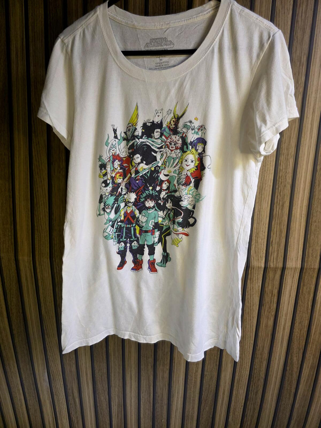 My Hero Academia Graphic T-Shirt White Medium Cotton