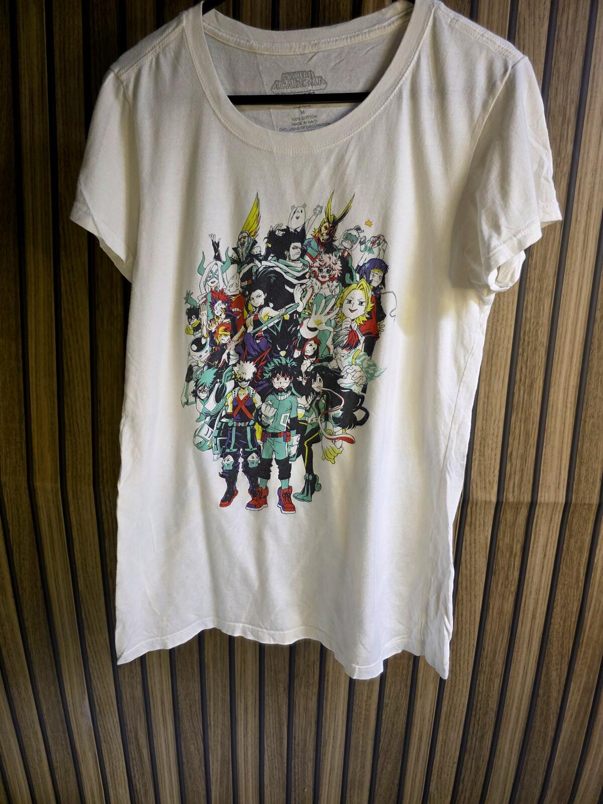 My Hero Academia Graphic T-Shirt White Medium Cotton
