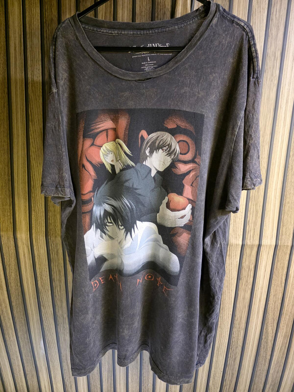 Death Note Anime Graphic T-Shirt Black Size L