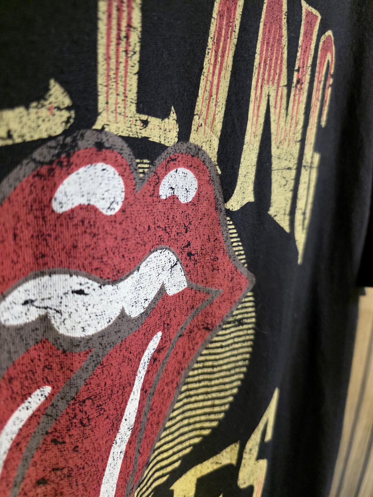 The Rolling Stones Black Graphic Logo T-Shirt Medium 2024