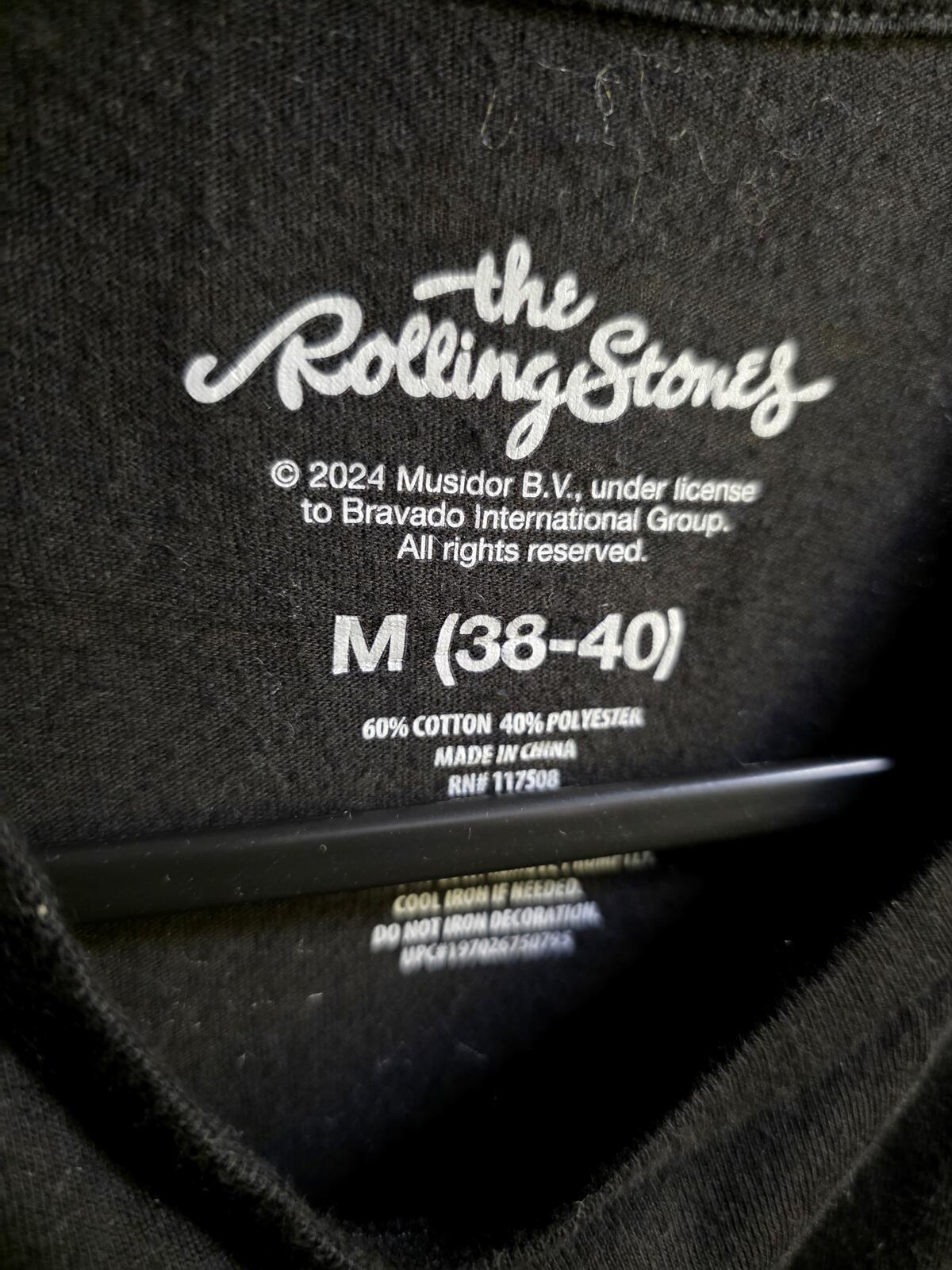 The Rolling Stones Black Graphic Logo T-Shirt Medium 2024