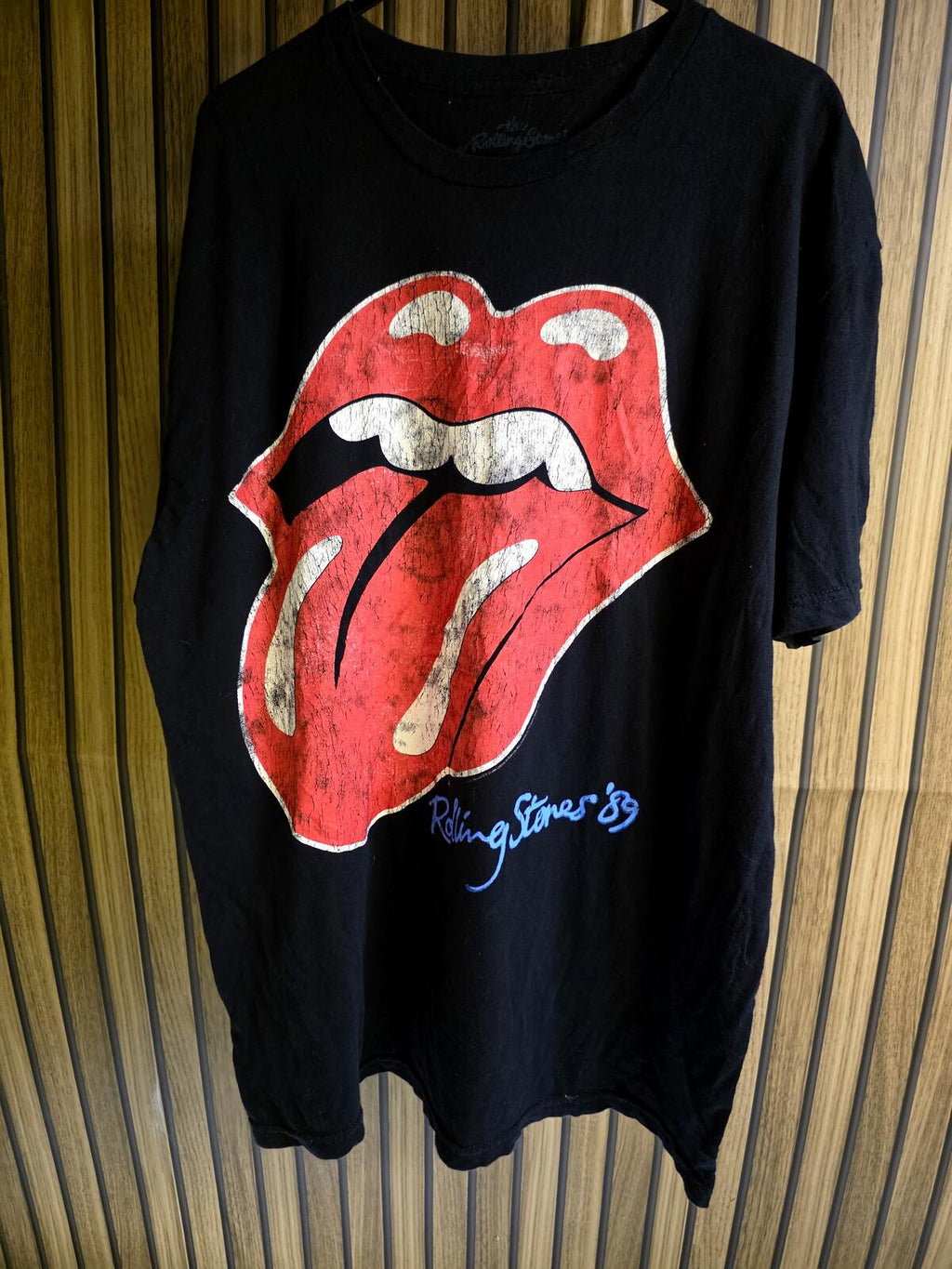 The Rolling Stones Tongue Logo T-Shirt 1983 Black Large