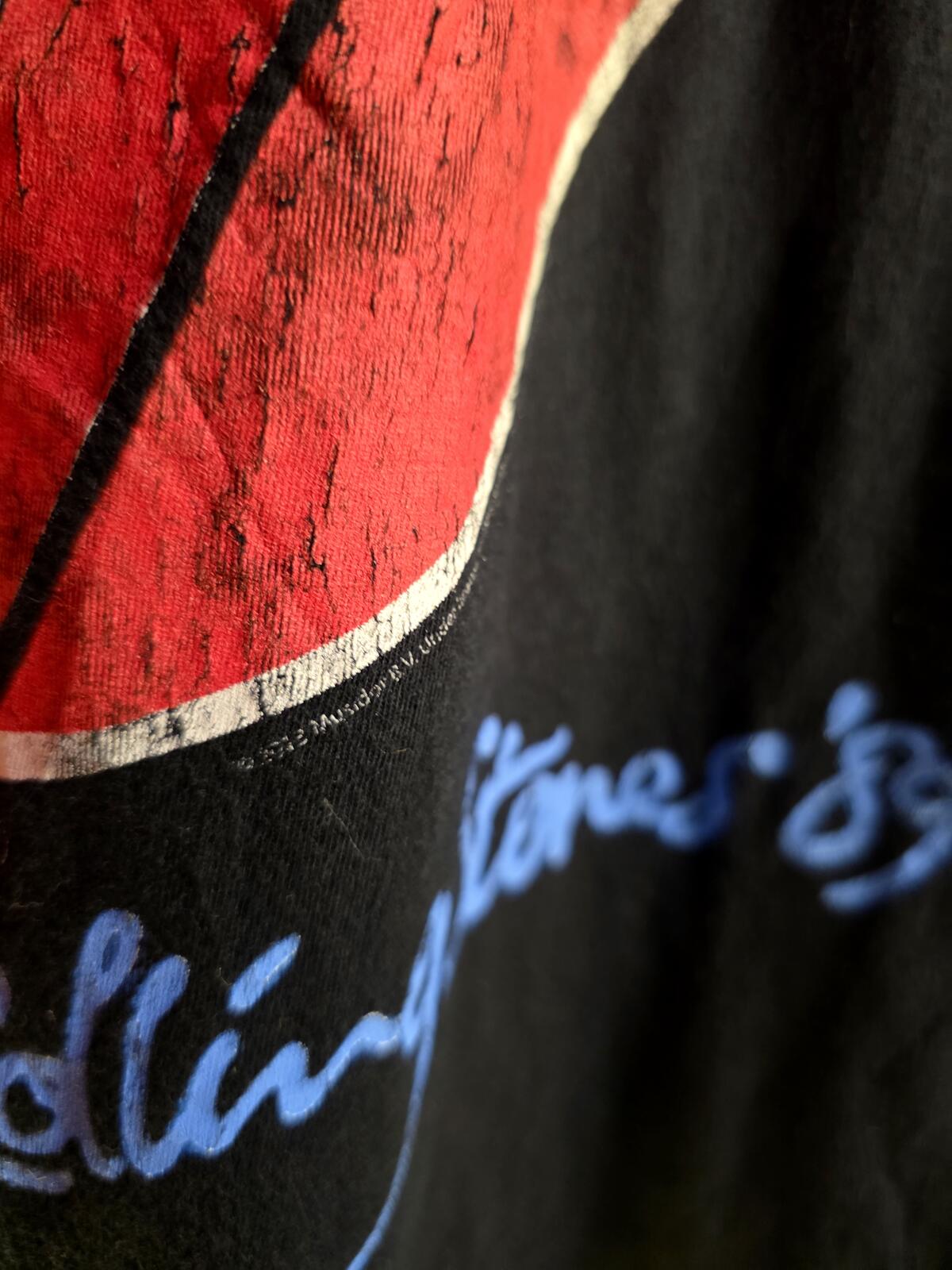 The Rolling Stones Tongue Logo T-Shirt 1983 Black Large