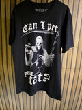 Hot Topic Can I Pet Your Cat? Graphic T-Shirt Black Small