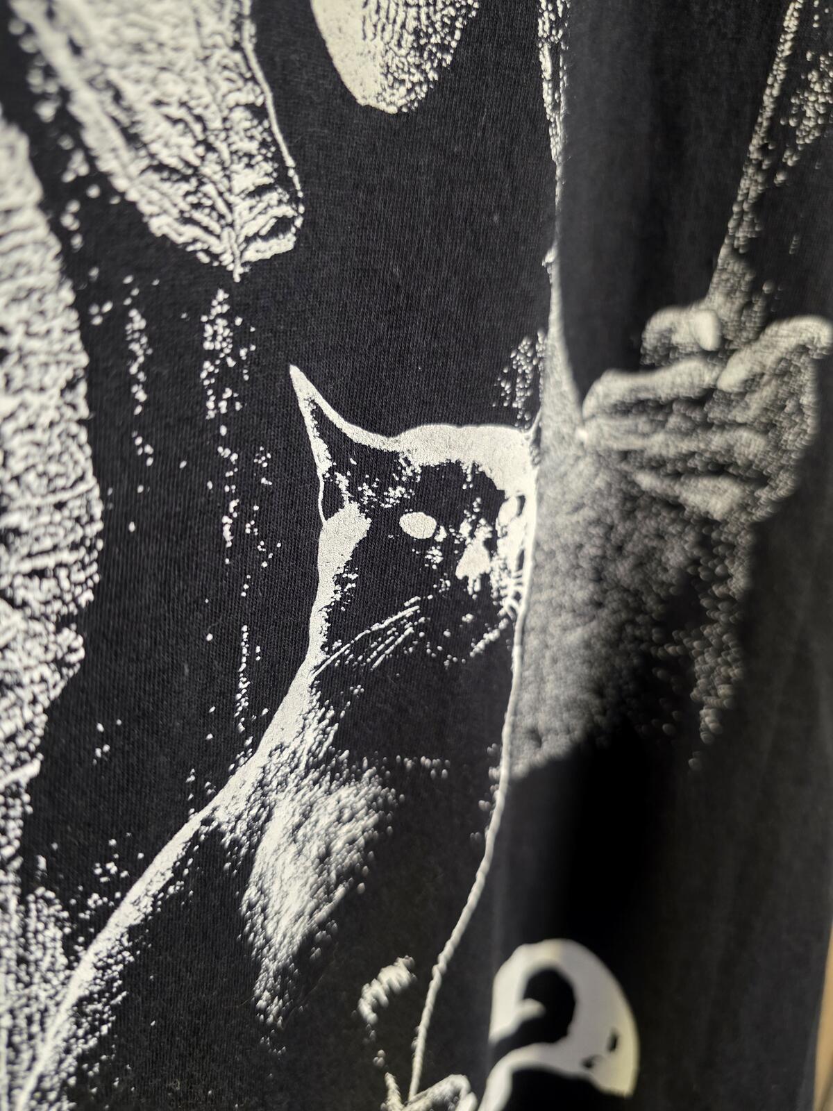 Hot Topic Can I Pet Your Cat? Graphic T-Shirt Black Small