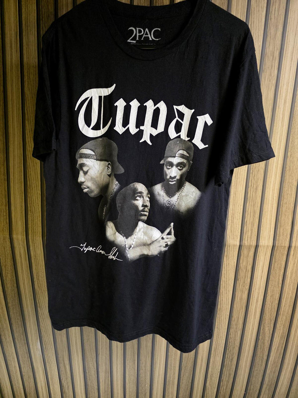 2PAC Tupac Graphic T-Shirt Black Size S