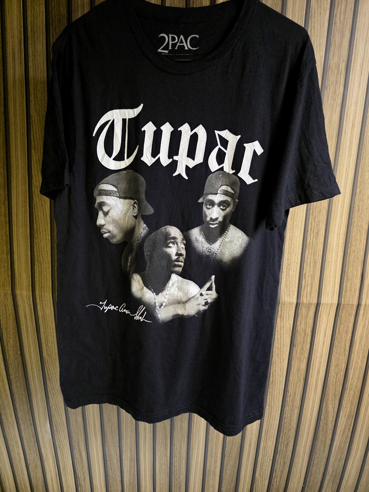 2PAC Tupac Graphic T-Shirt Black Size S