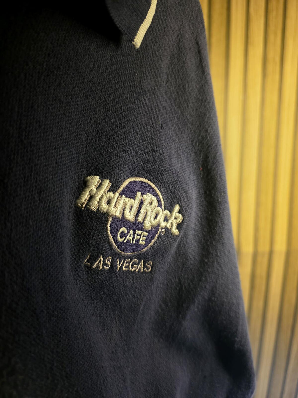 Hard Rock Cafe Las Vegas Polo Shirt Navy Blue XL