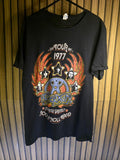 Fruit of the Loom Aerosmith Tour 1977 Graphic T-Shirt Black Medium