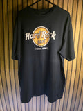 Hard Rock Cafe Hong Kong Black Cotton T-Shirt Large