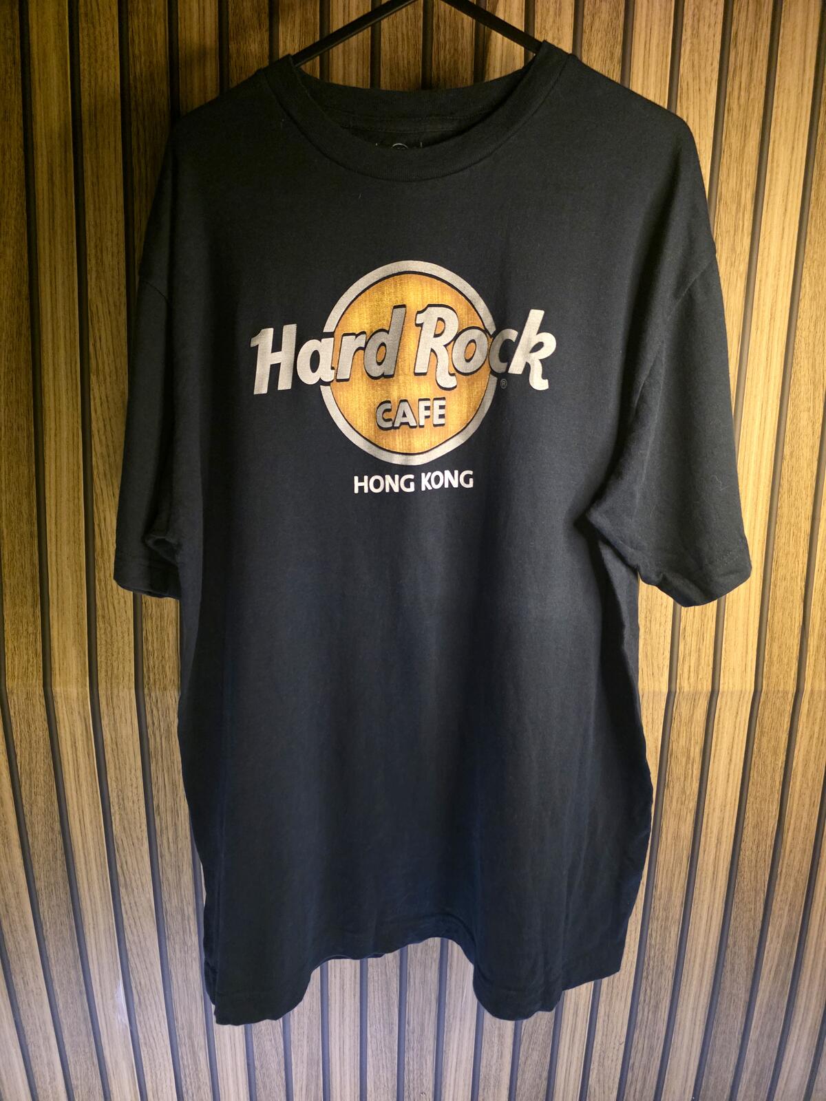 Hard Rock Cafe Hong Kong Black Cotton T-Shirt Large