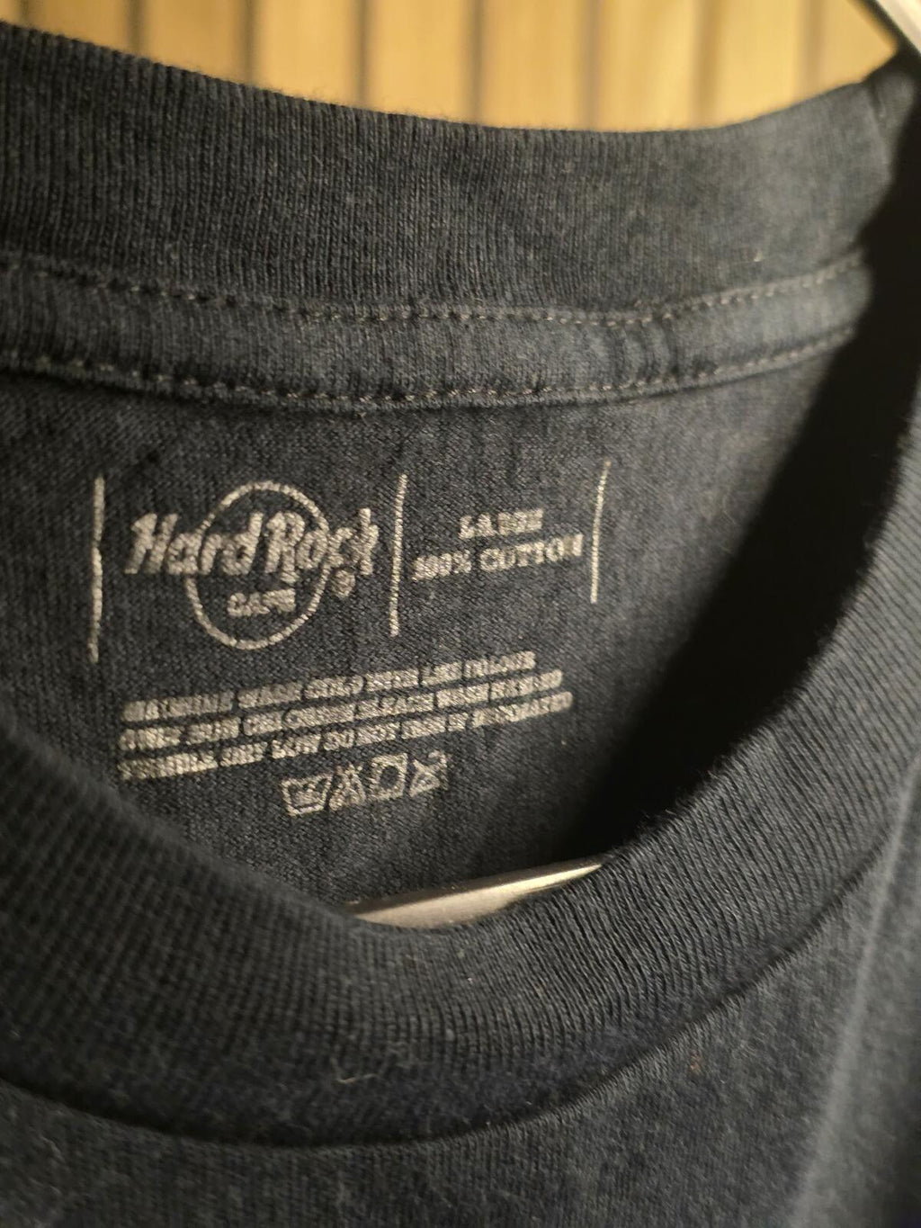 Hard Rock Cafe Hong Kong Black Cotton T-Shirt Large