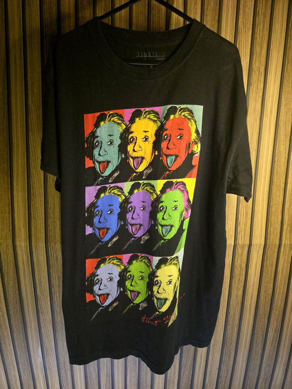 Einstein Graphic T-Shirt Pop Art Multicolour Black Cotton Medium
