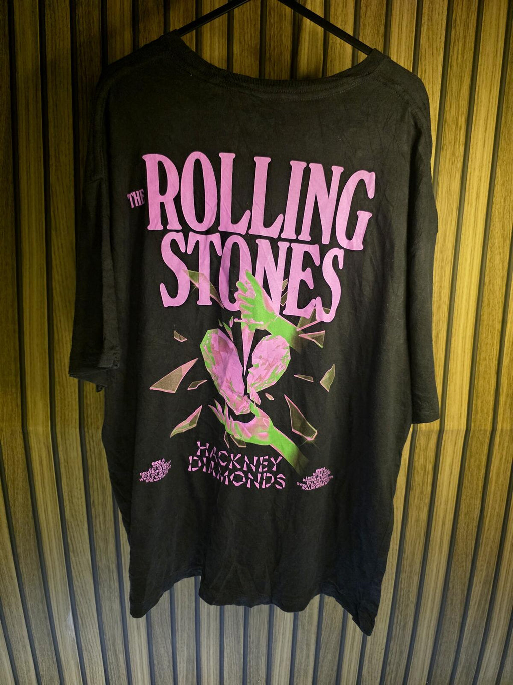 The Rolling Stones Hackney Diamonds Tour 2023 Black Graphic T-Shirt Medium
