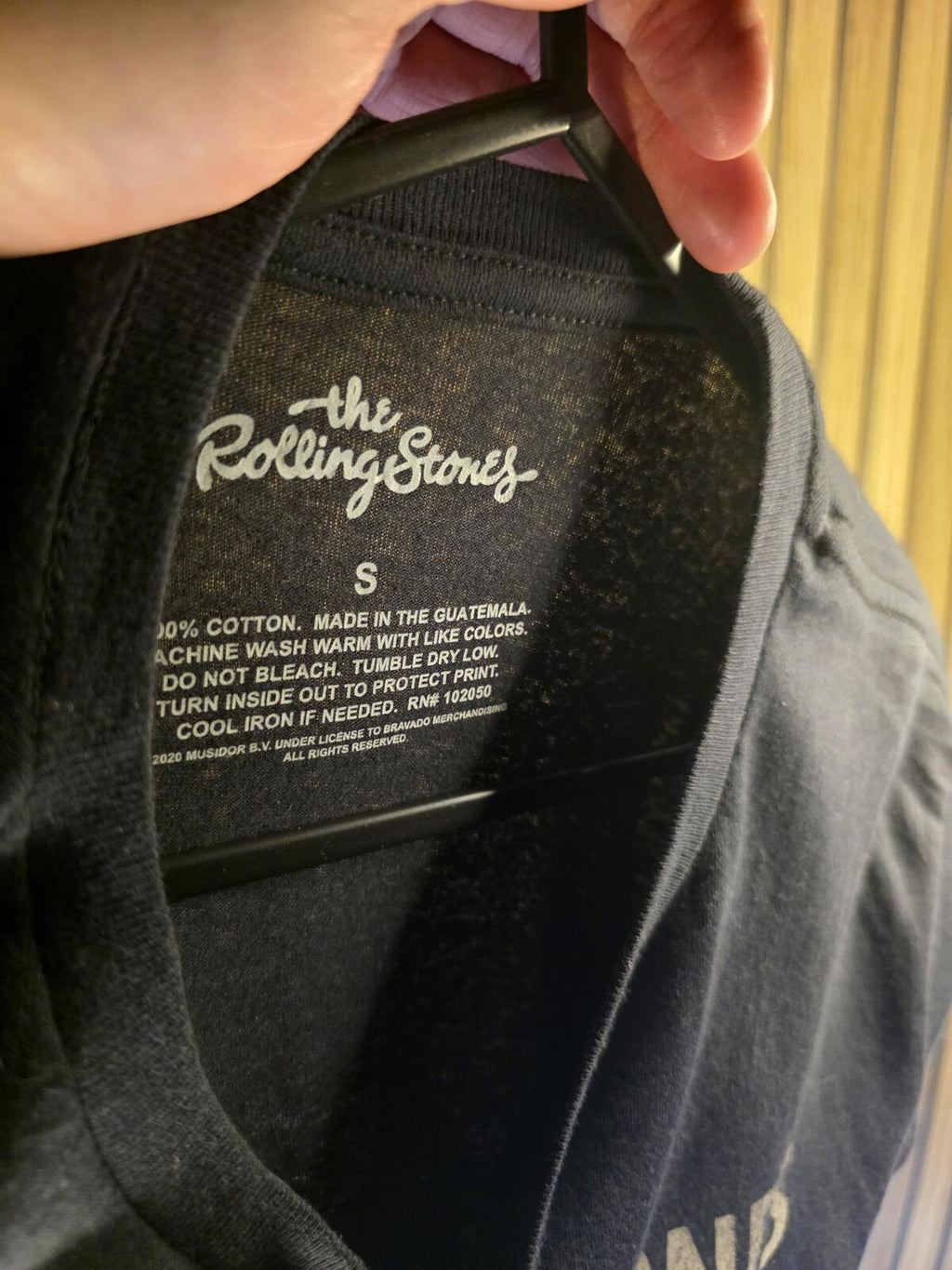 The Rolling Stones 1975 US Tour T-Shirt Black Size S