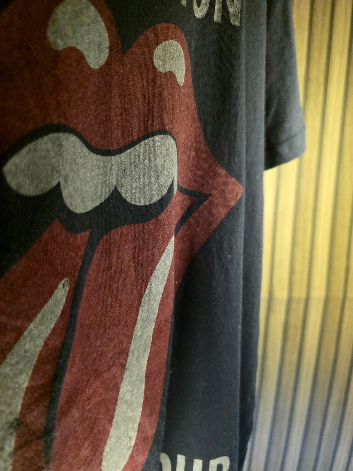 The Rolling Stones 1975 US Tour T-Shirt Black Size S