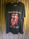 The Rolling Stones 1975 US Tour T-shirt Black Medium
