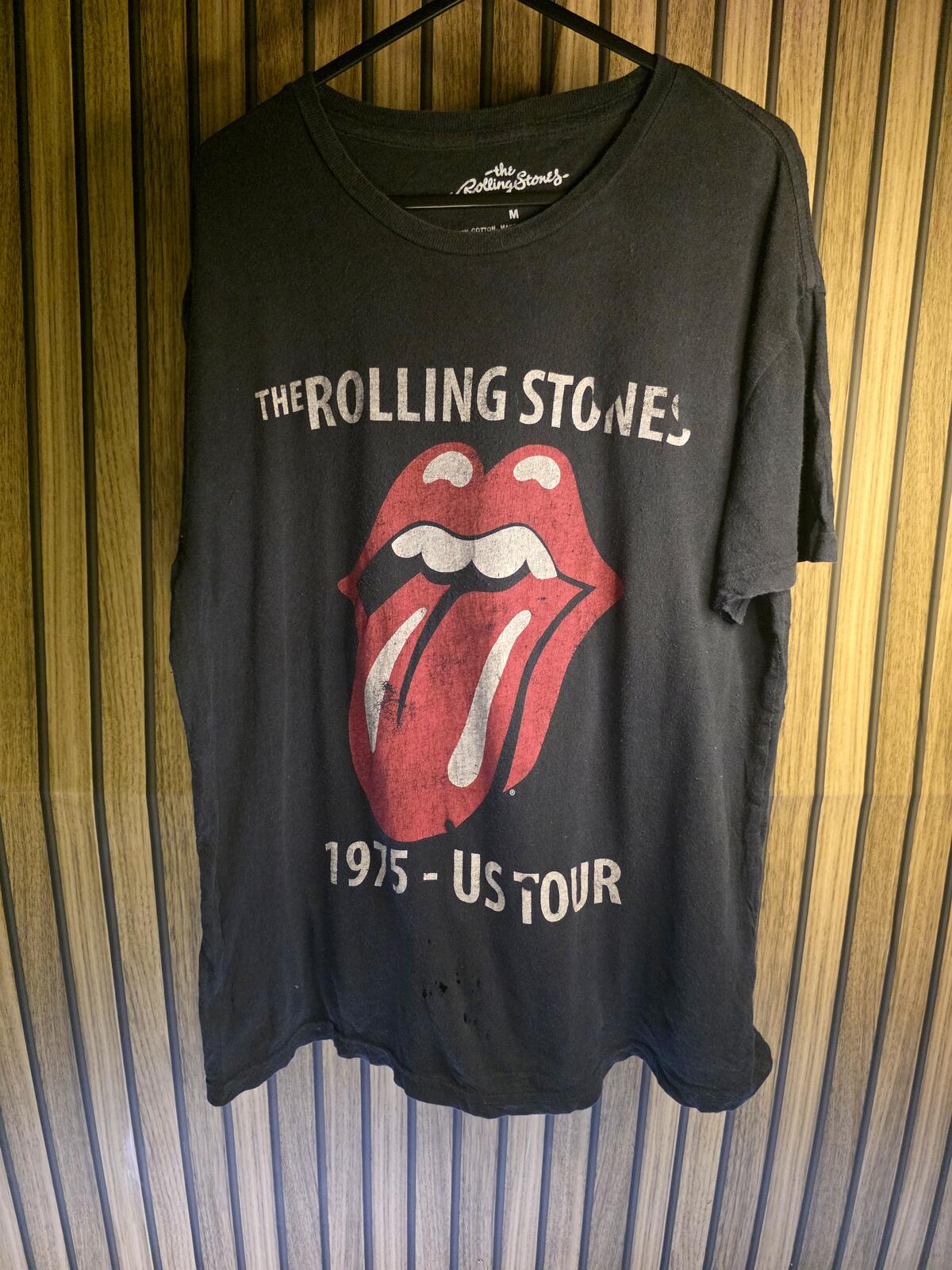 The Rolling Stones 1975 US Tour T-shirt Black Medium