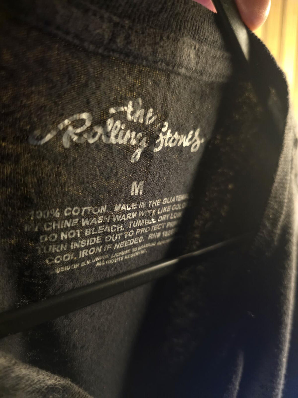 The Rolling Stones 1975 US Tour T-shirt Black Medium
