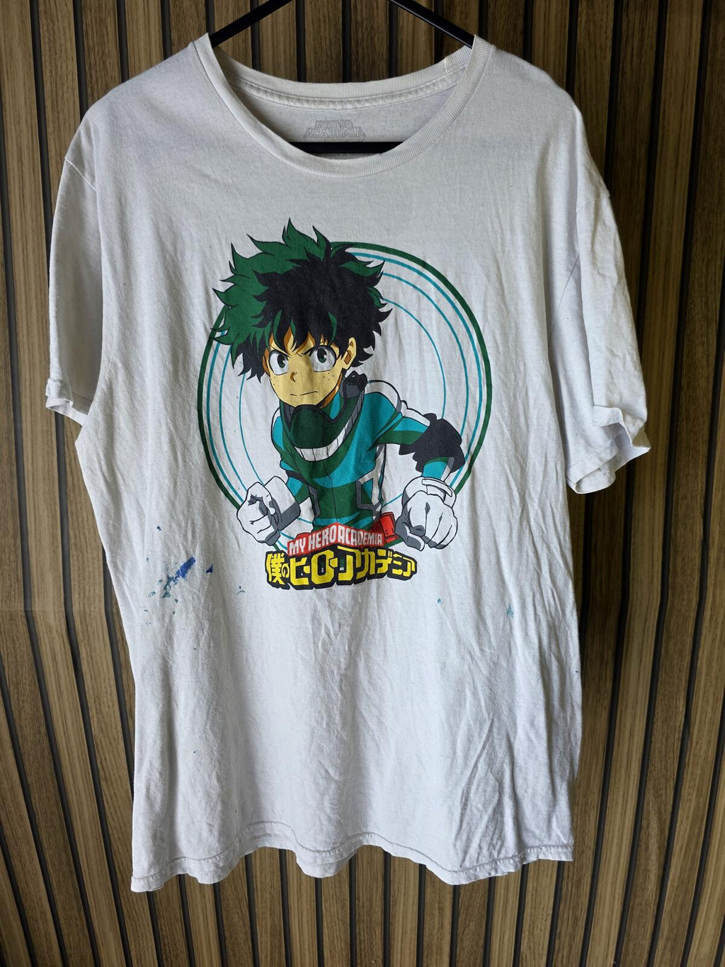 My Hero Academia Izuku Midoriya Graphic T-Shirt White Large