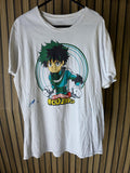 My Hero Academia Izuku Midoriya Graphic T-Shirt White Large