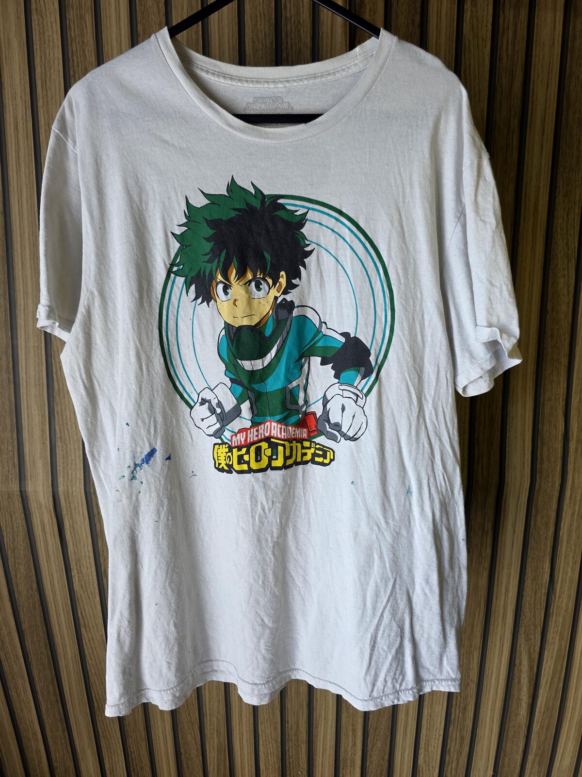 My Hero Academia Izuku Midoriya Graphic T-Shirt White Large