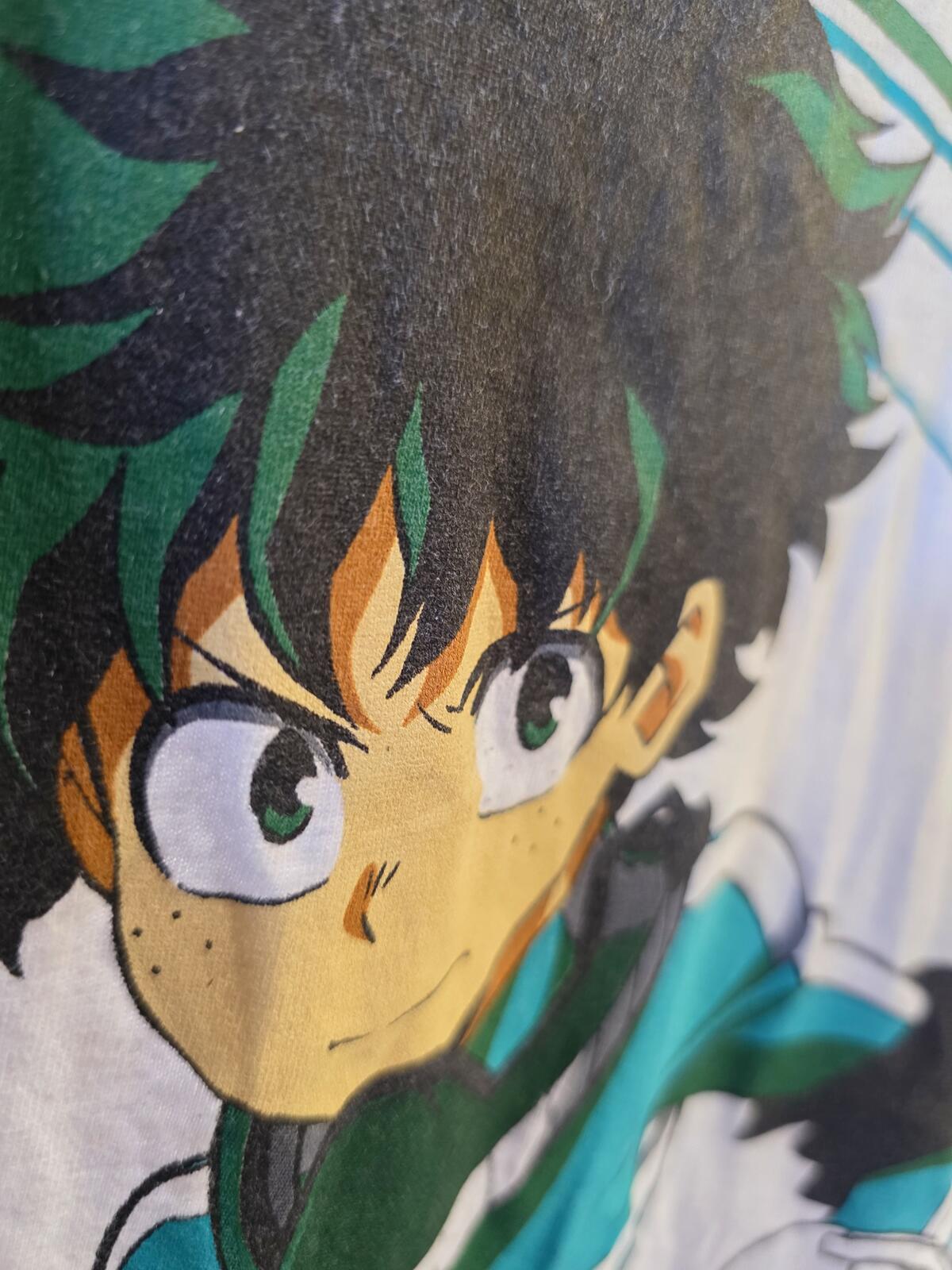 My Hero Academia Izuku Midoriya Graphic T-Shirt White Large