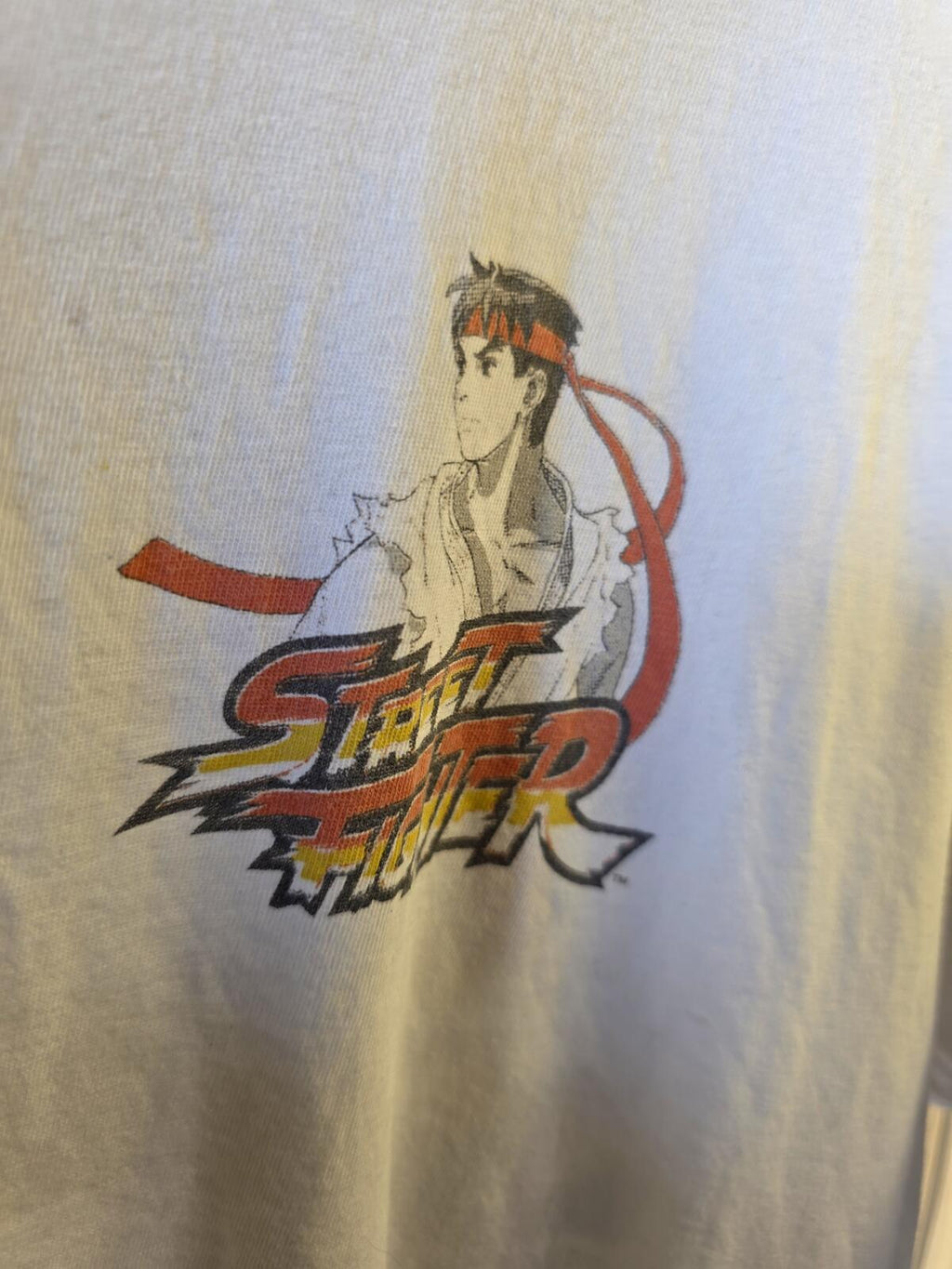 Street Fighter Ryu Graphic White T-Shirt Lage