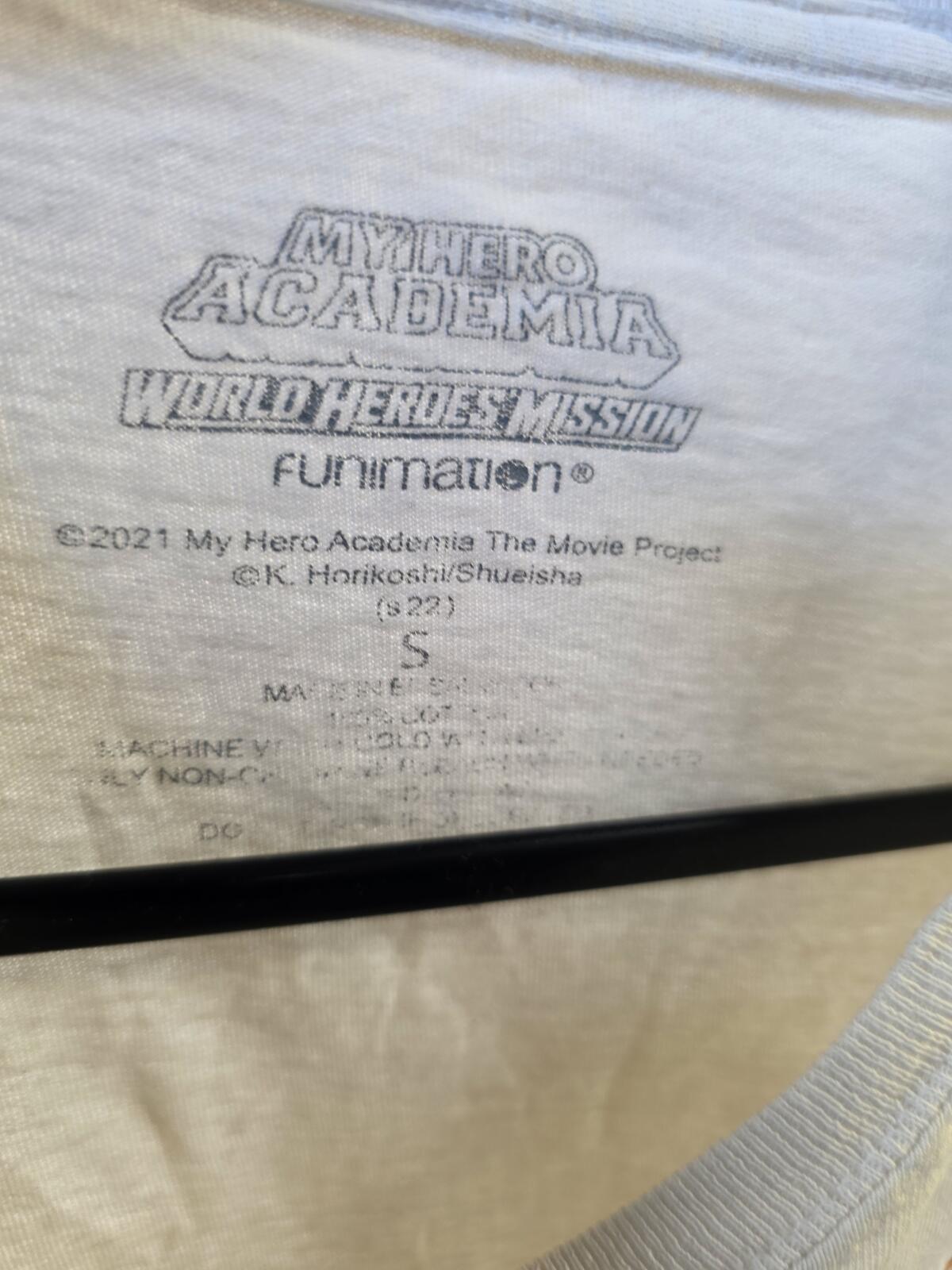 My Hero Academia World Heroes' Mission Graphic T-Shirt White Small