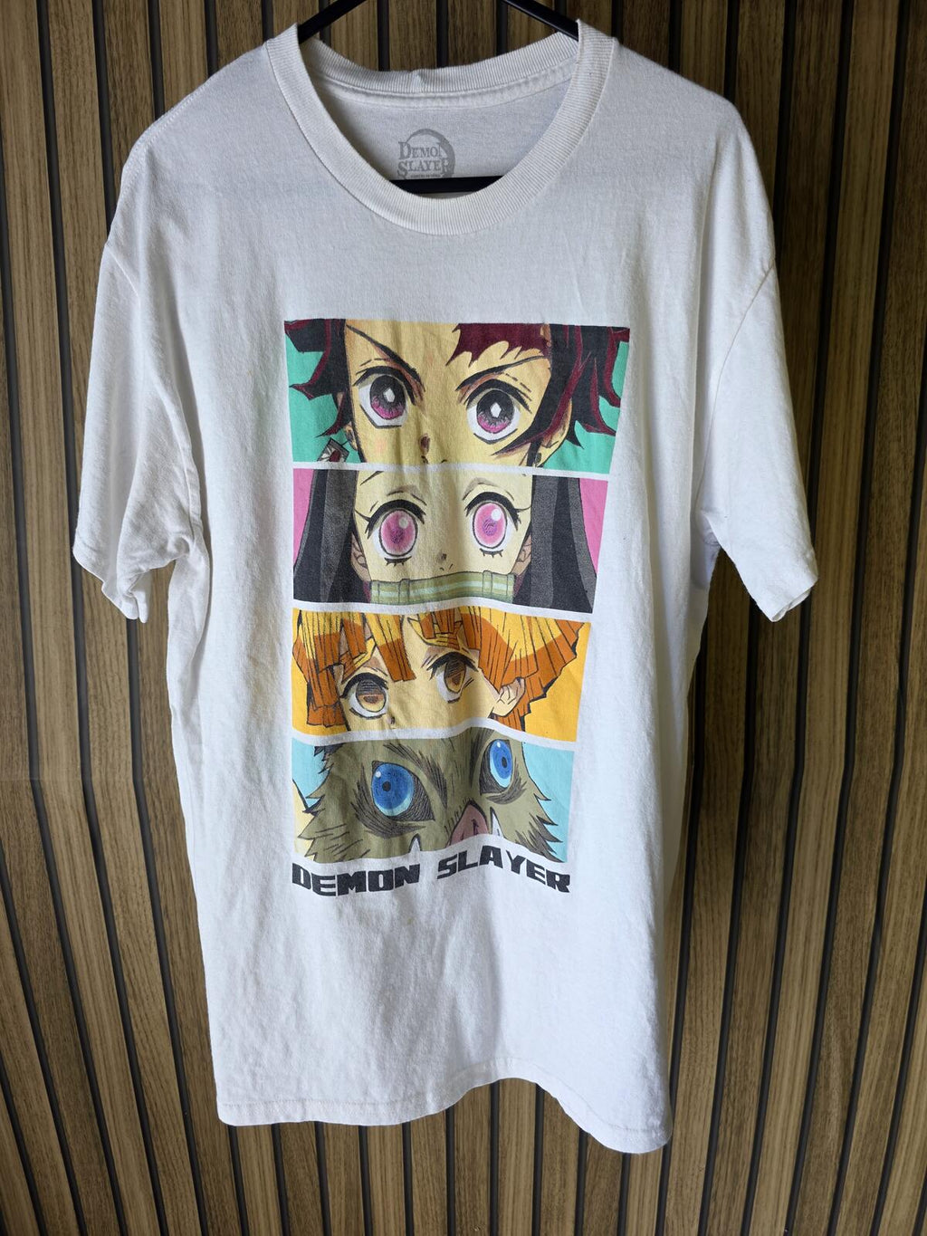 Demon Slayer Anime Graphic T-Shirt White Medium