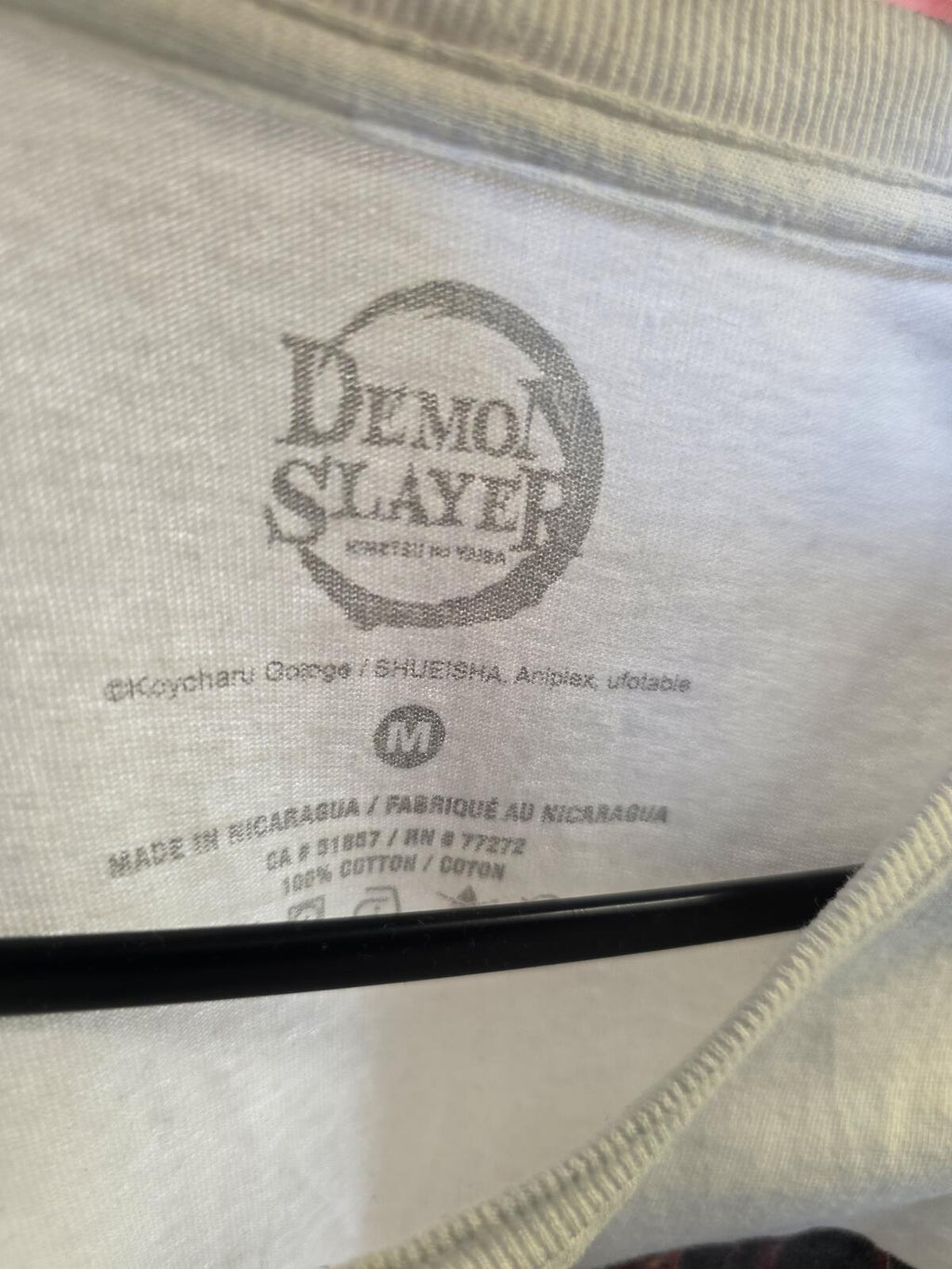 Demon Slayer Anime Graphic T-Shirt White Medium