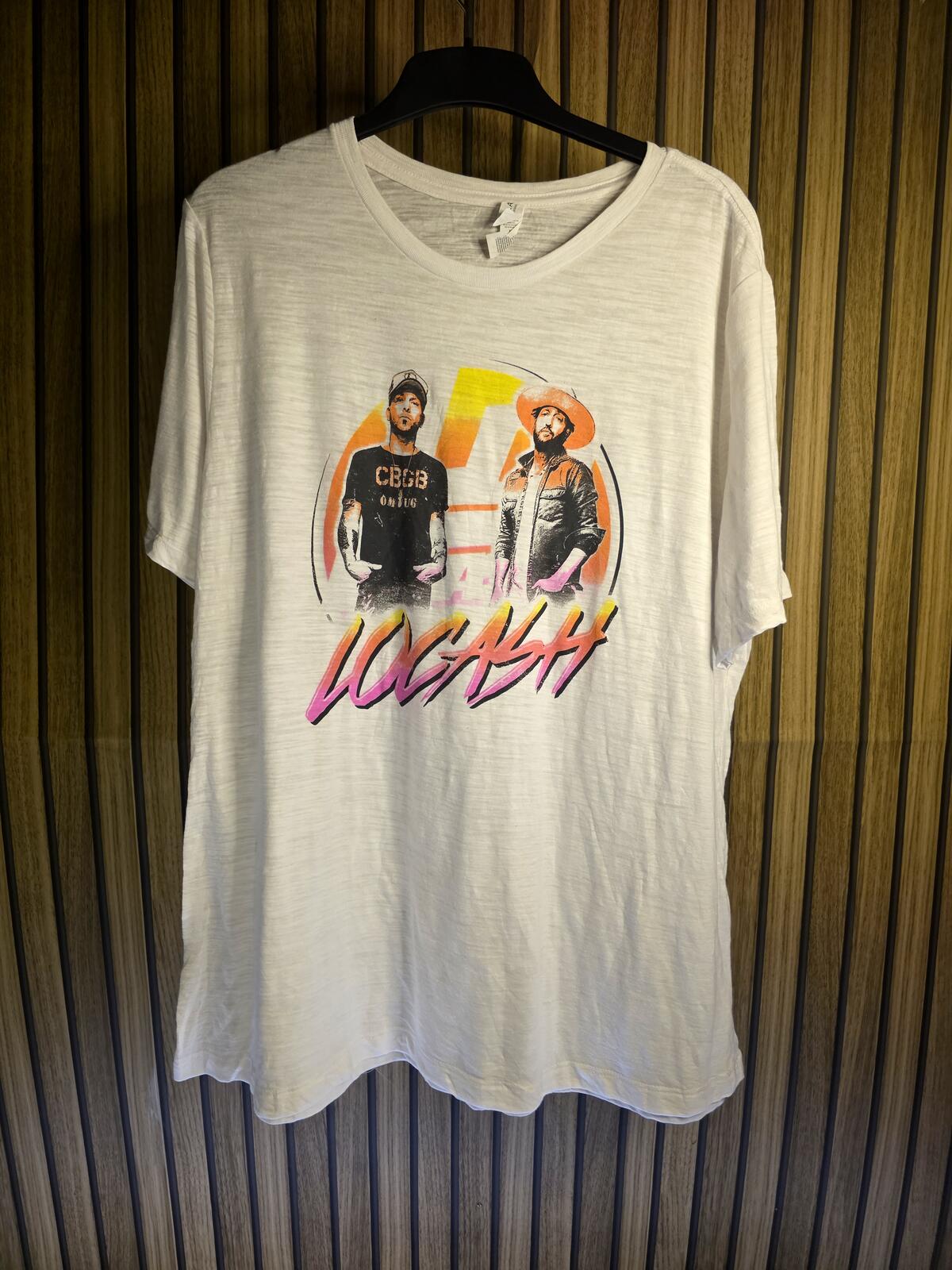 Locash Bella+Canvas XL White T-Shirt with Vintage Style Graphic Print