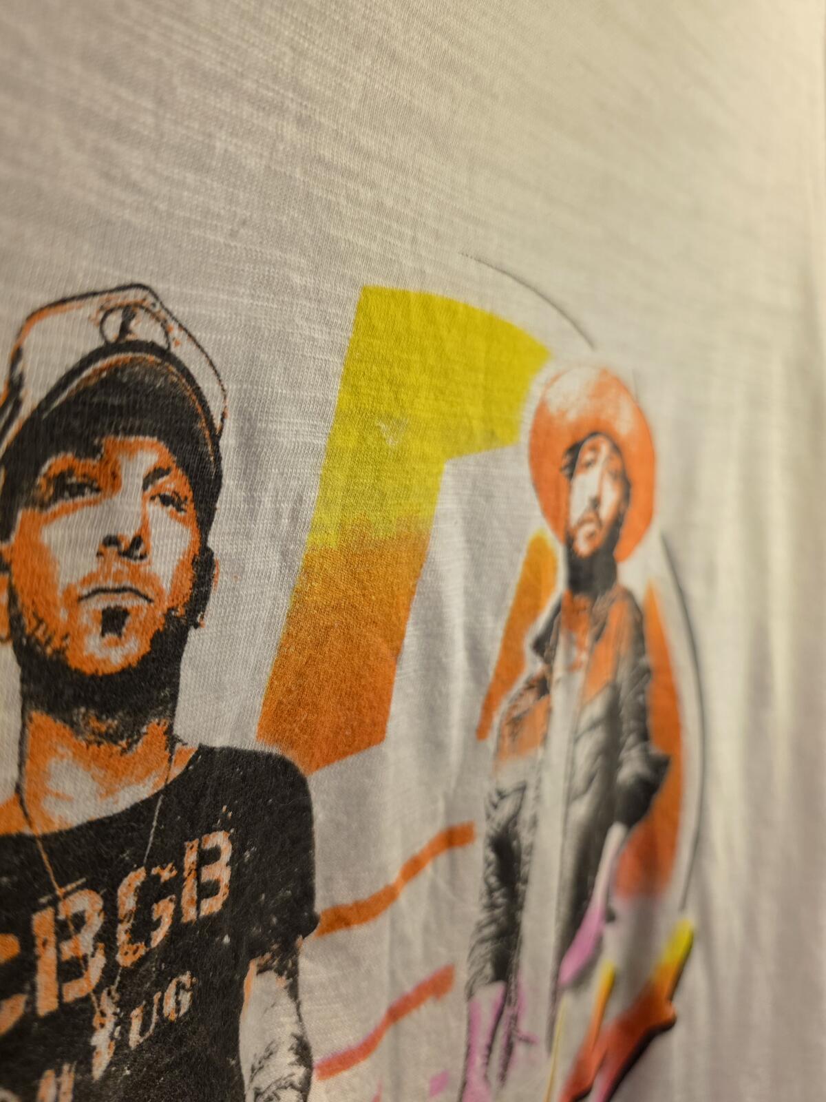 Locash Bella+Canvas XL White T-Shirt with Vintage Style Graphic Print