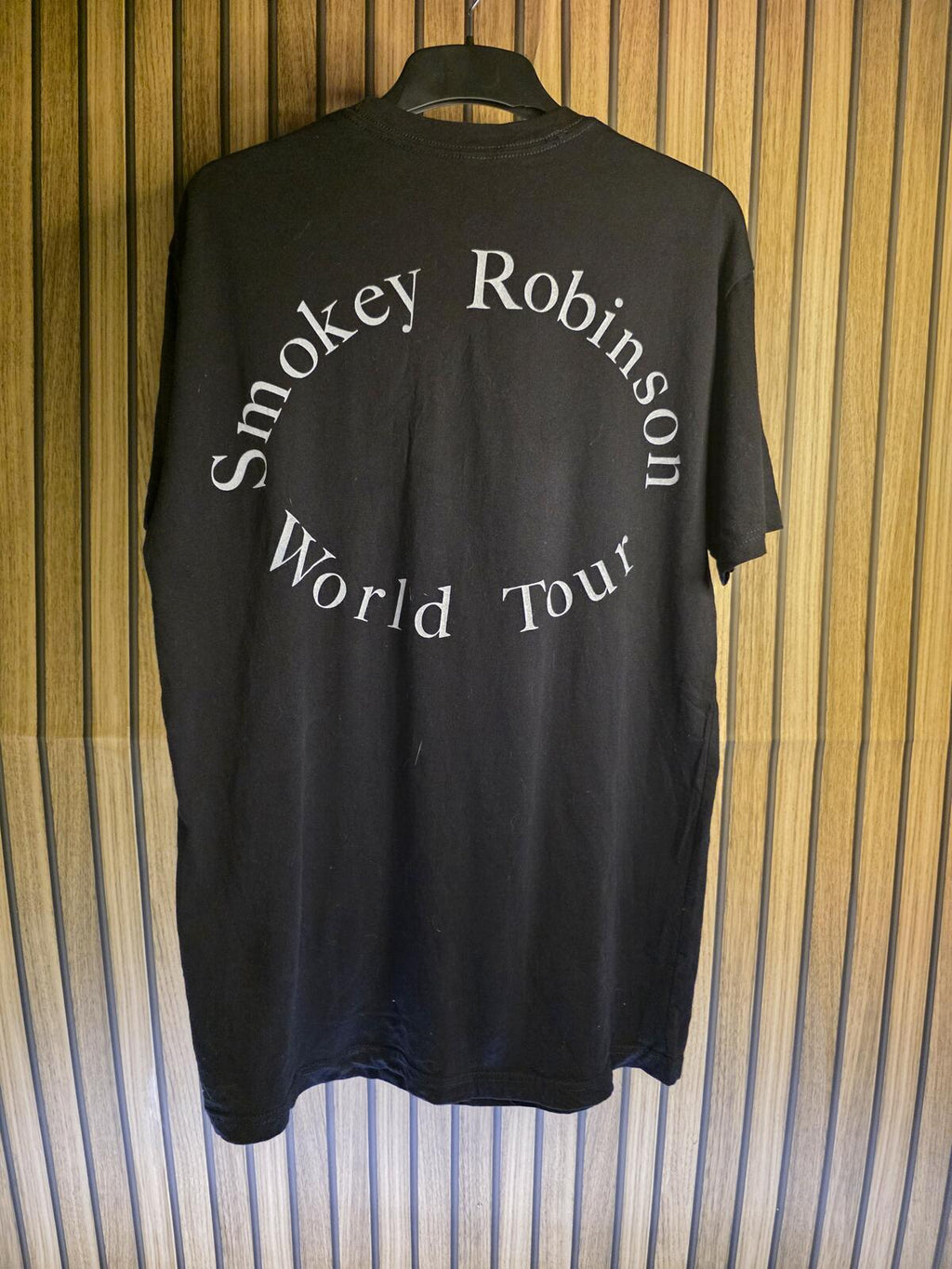 Smokey Robinson World Tour Black Graphic T-Shirt Large