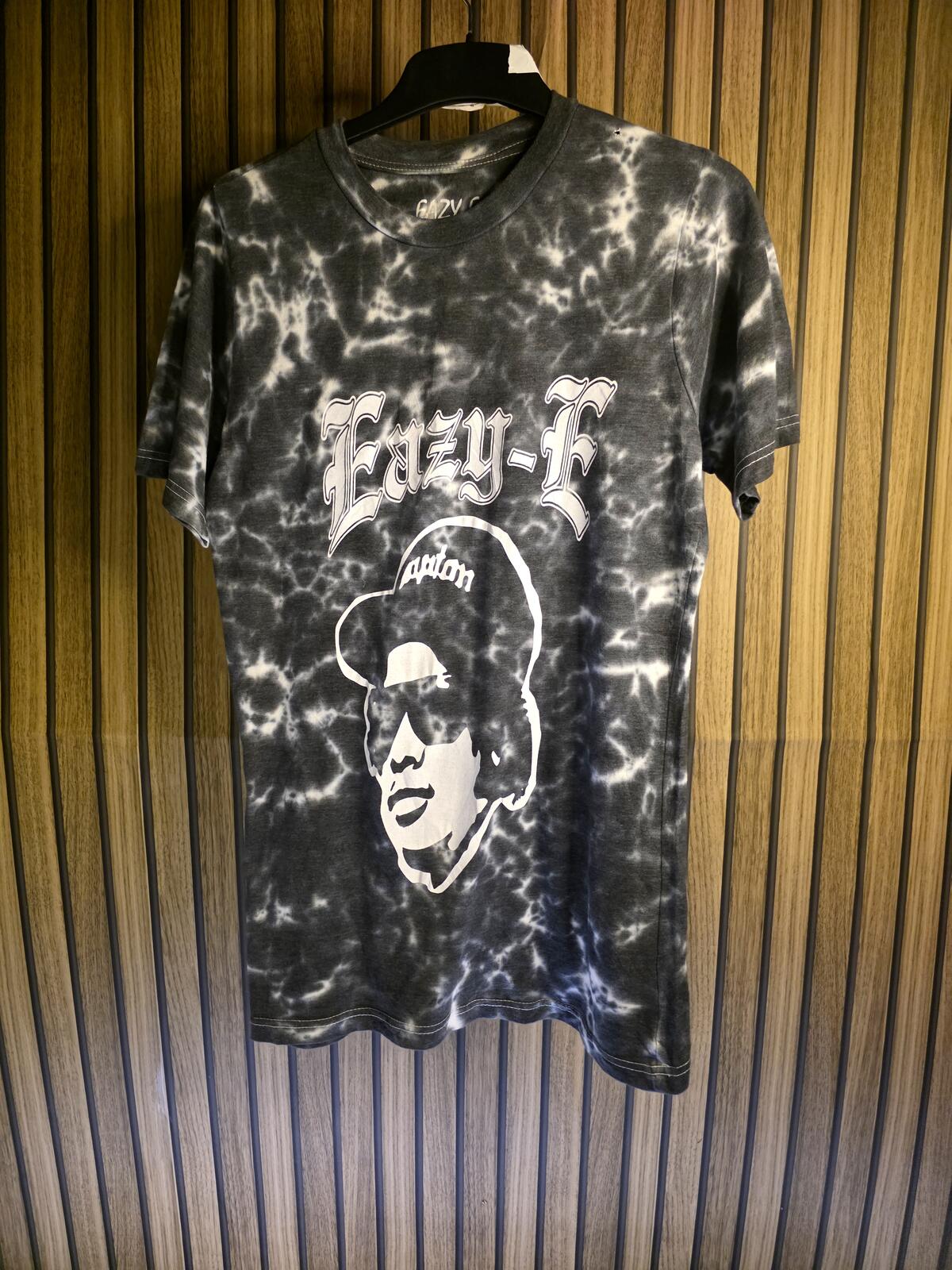 Eazy-E Tie Dye Graphic T-Shirt Black White Size S