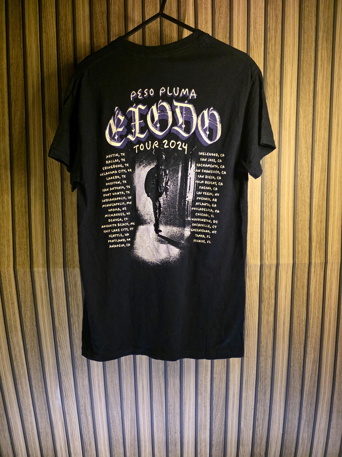 Peso Pluma ETODO Tour 2024 Graphic T-Shirt Black Small