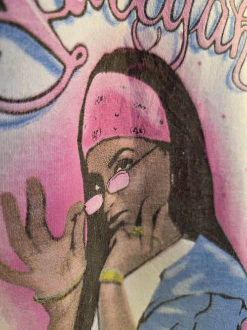 Aaliyah Graphic Print White T-Shirt Size Regular XL