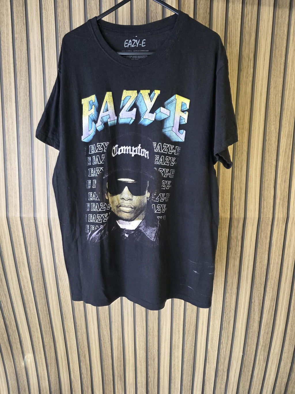 Eazy-E Black Graphic T-Shirt Compton Print Large