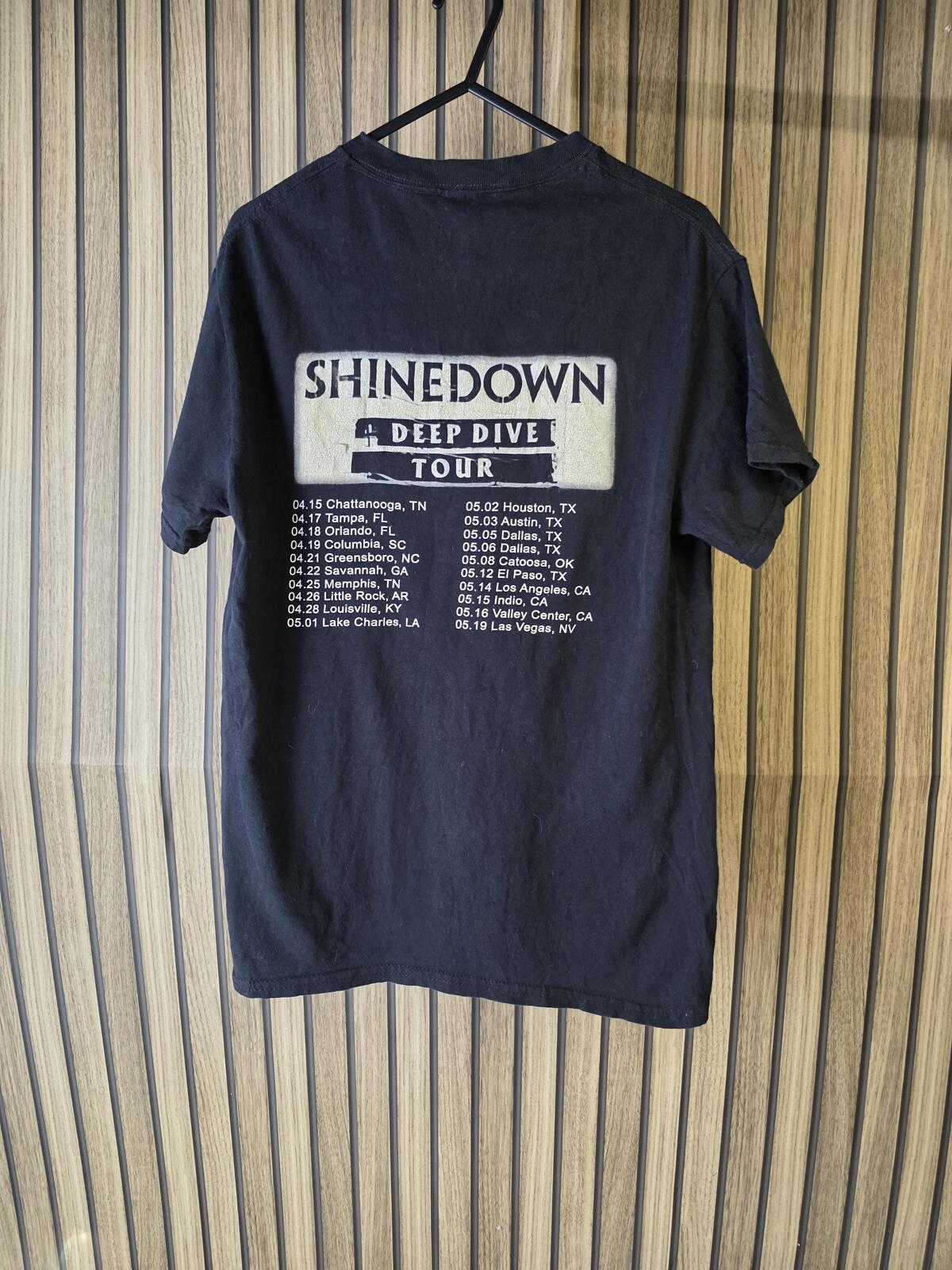 Shinedown Black Heavy Cotton Tour T-Shirt Size S