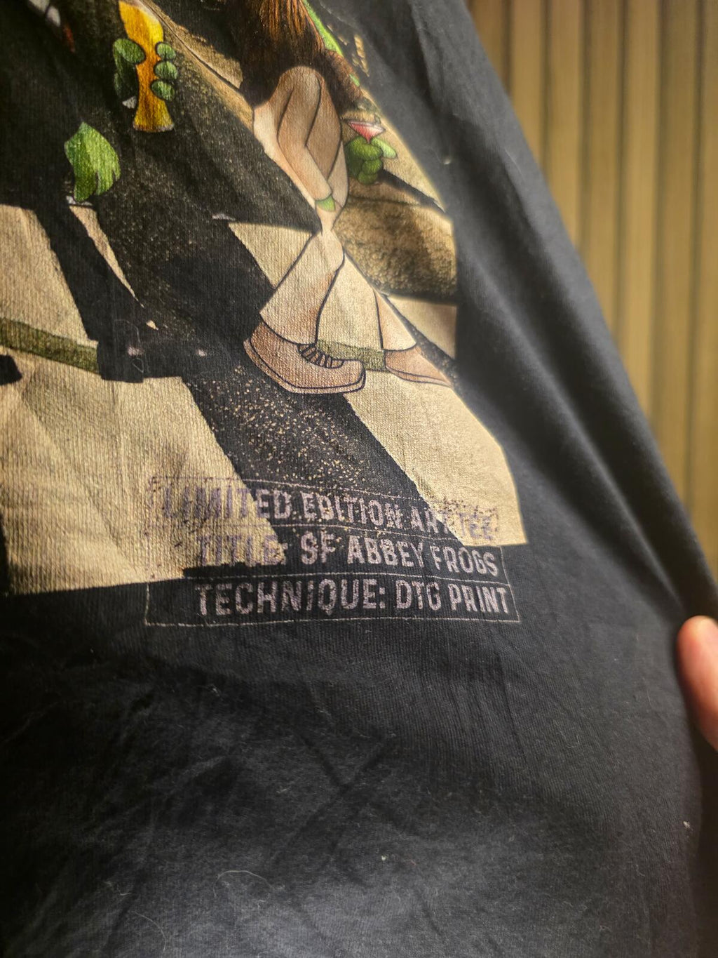 Señor Frogs Black Graphic Print T-Shirt Medium