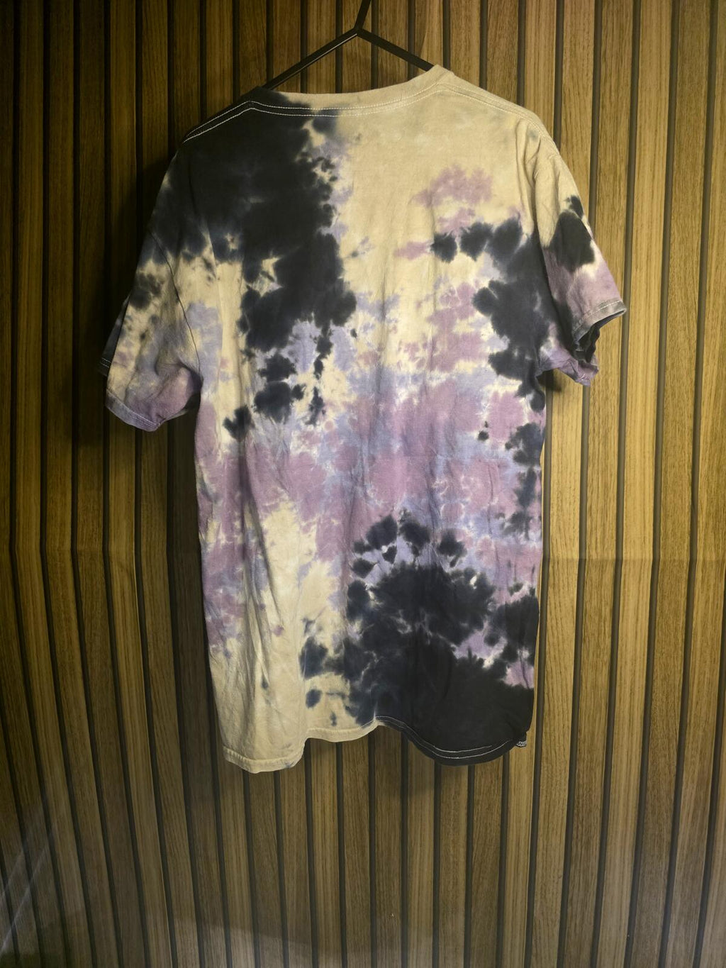 AC/DC Highway to Hell Tie-Dye T-Shirt Black Purple Beige Size M