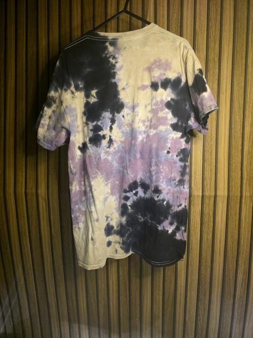 AC/DC Highway to Hell Tie-Dye T-Shirt Black Purple Beige Size M