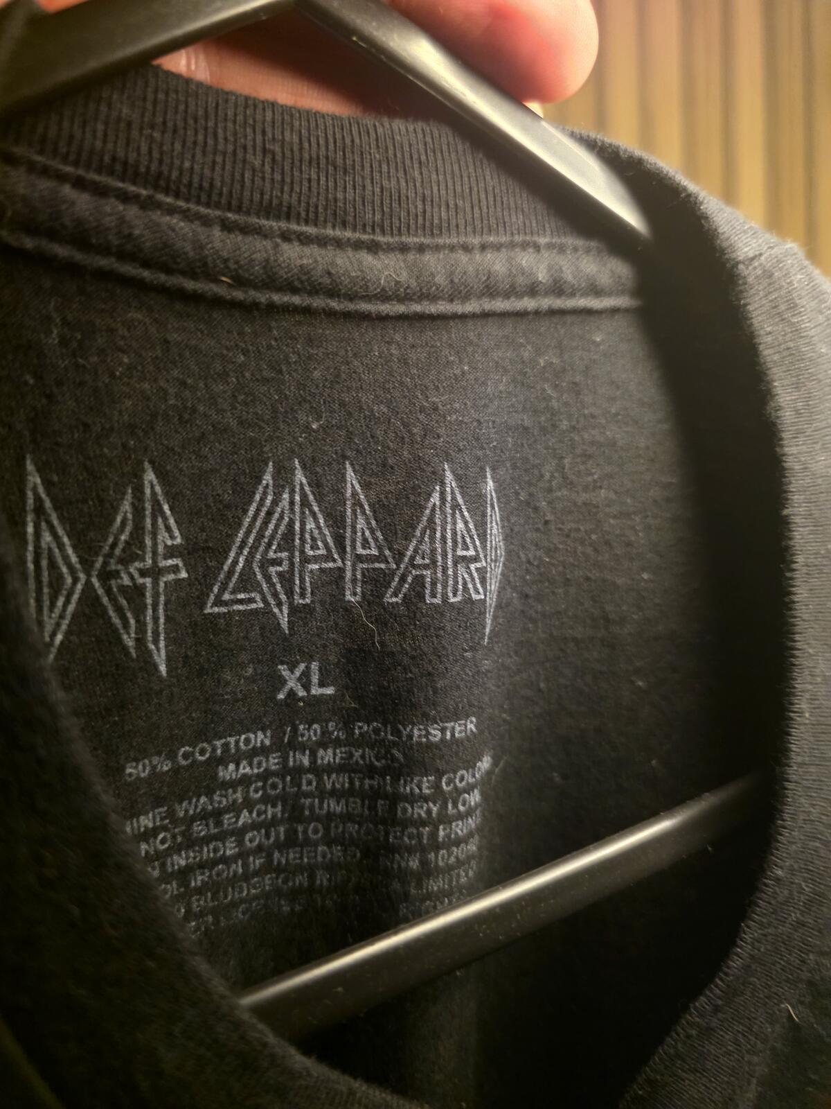 Def Leppard Band T-Shirt Black XL