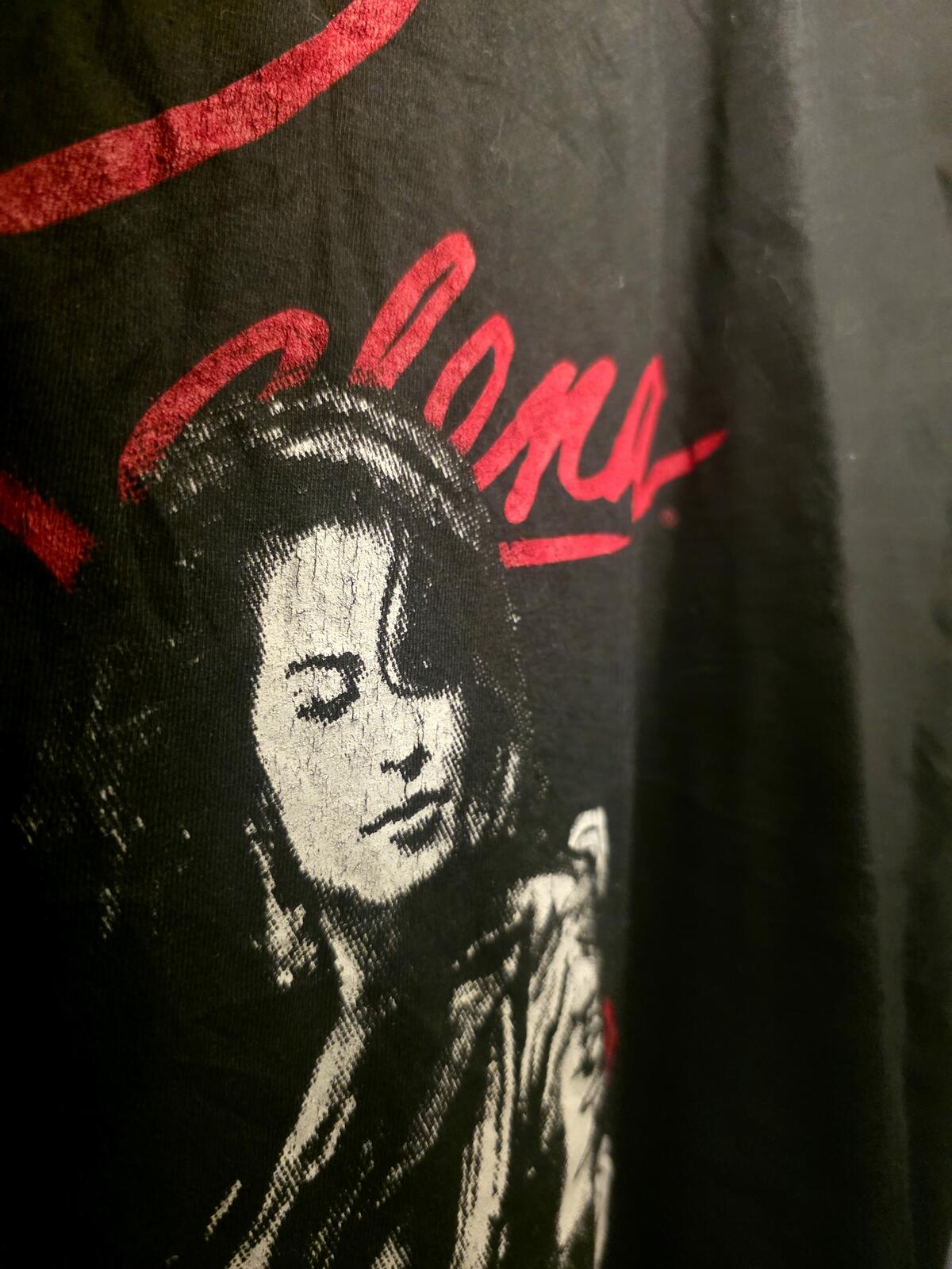 Selena Graphic T-Shirt Black Cotton Size L