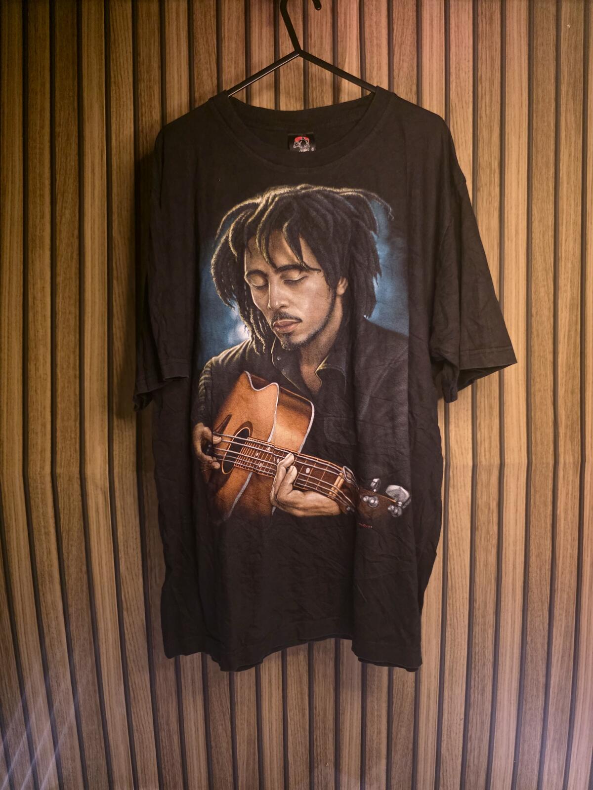 Bob Marley Graphic T-Shirt Black Size XL