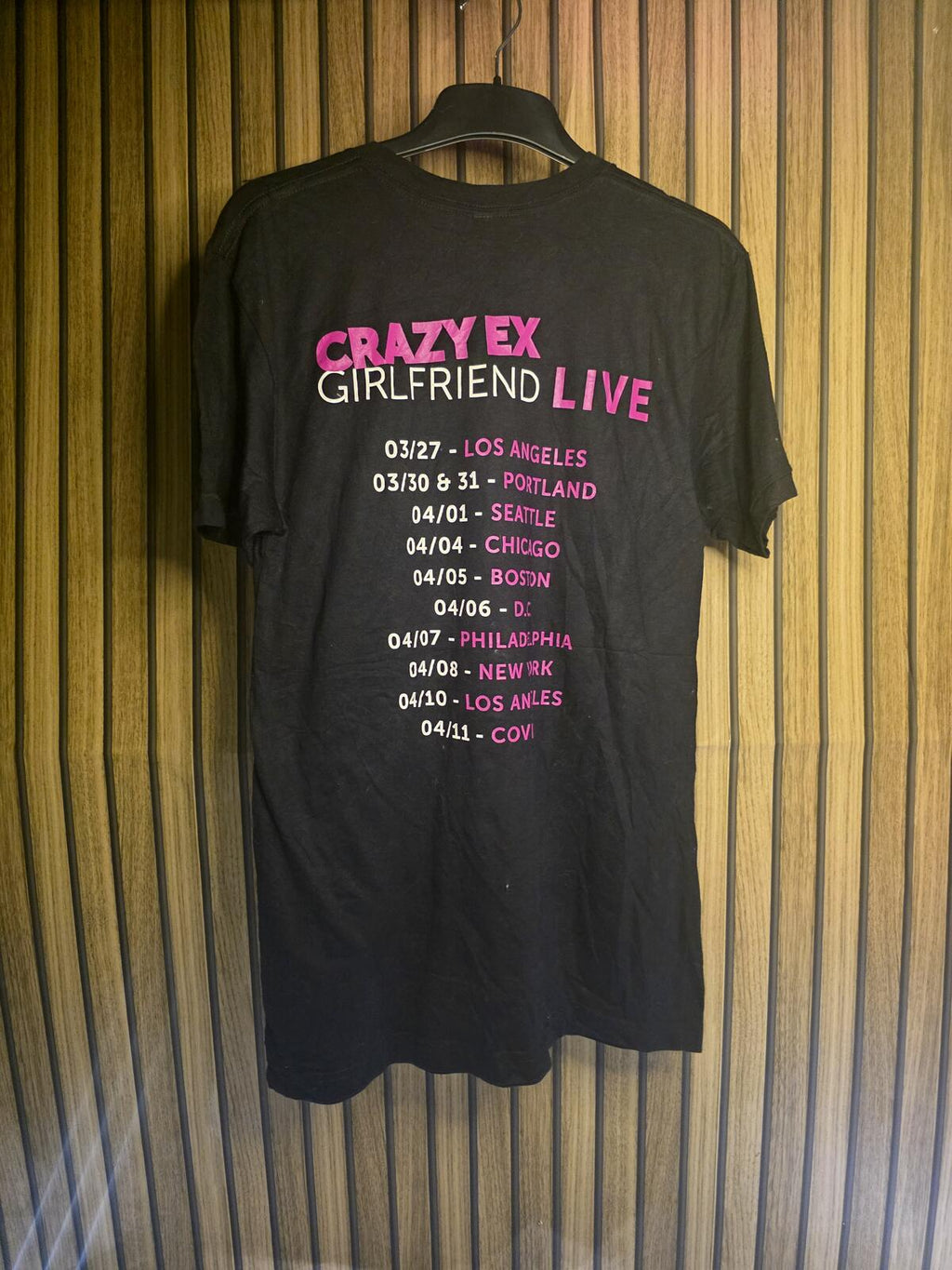 American Apparel Crazy Ex-Girlfriend Live Tour Graphic T-Shirt Black Medium
