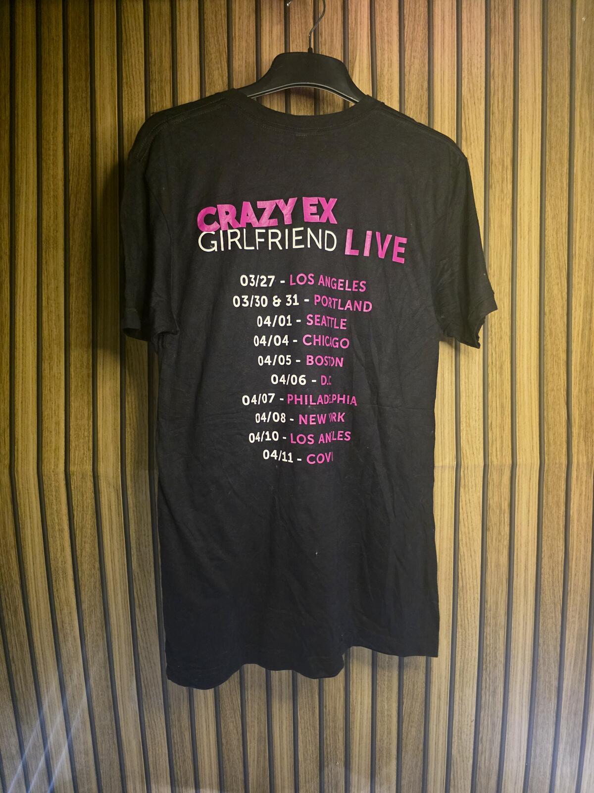 American Apparel Crazy Ex-Girlfriend Live Tour Graphic T-Shirt Black Medium
