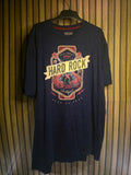 Hard Rock Cafe Budapest Graphic T-shirt Navy Blue XXL Cotton