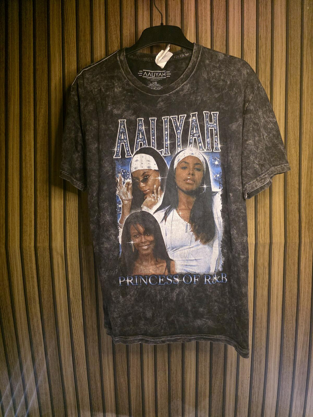 Aaliyah Princess of R&B Graphic T-Shirt Black Large