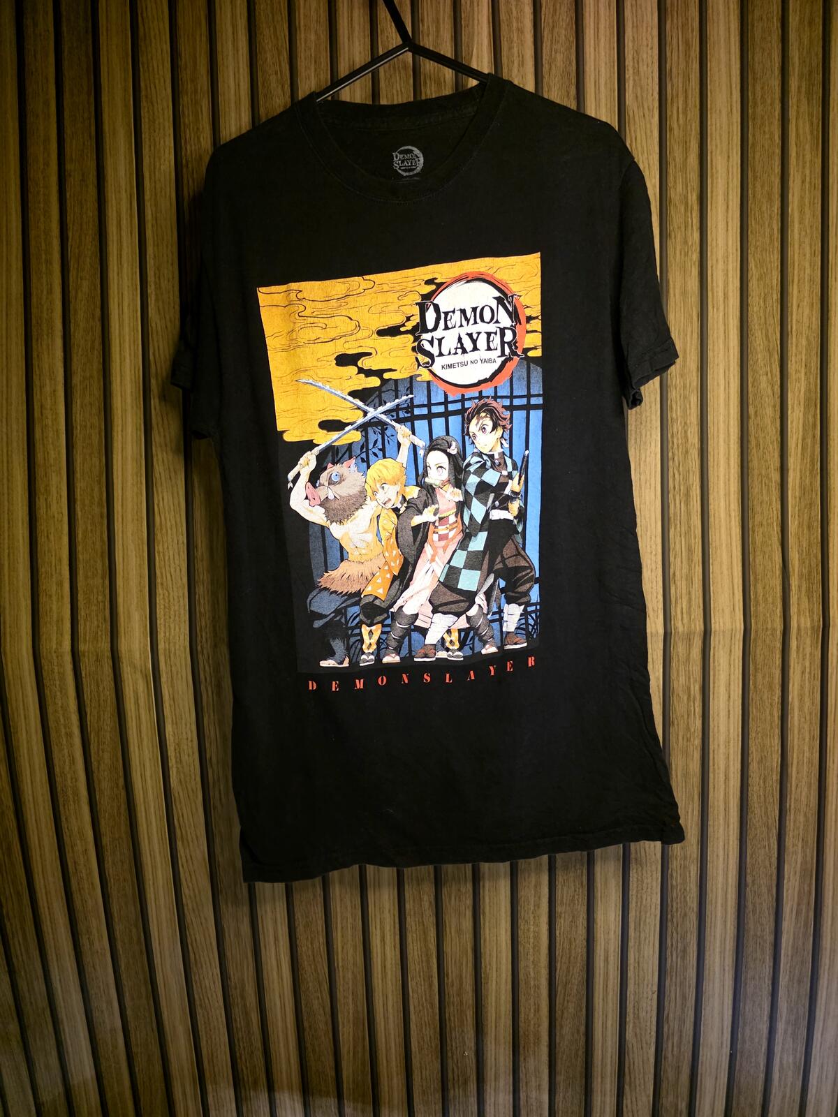 Demon Slayer Graphic T-shirt Black Anime Size Small